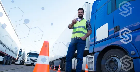 Lorry Driver with Taco Card